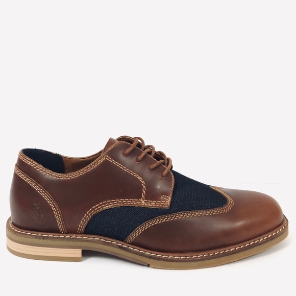 Original Penguin Sheldon Leather Wingtip Oxfords - Picture 1 of 7